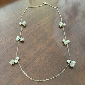 Ann Taylor Gold Pearl Necklace - 32"